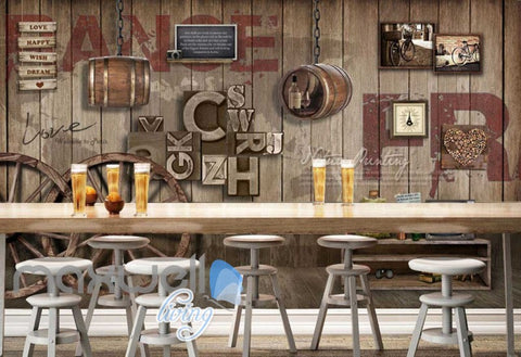 Image of Graphic Art Design Poster Country Style Wooden Wall Art Wall Murals Wallpaper Decals Prints Decor IDCWP-JB-000306