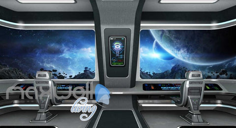 Image of View Space From A Spaceship Art Wall Murals Wallpaper Decals Prints Decor IDCWP-JB-000335