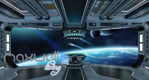Image of View Space From A Spaceship Art Wall Murals Wallpaper Decals Prints Decor IDCWP-JB-000336