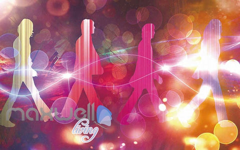 Image of Graphic Art Design Colorful The Beatles Cover Album Art Wall Murals Wallpaper Decals Prints Decor IDCWP-JB-000362