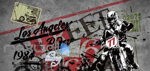 Image of Poster Motorbike Painted In Wall Art Wall Murals Wallpaper Decals Prints Decor IDCWP-JB-000371