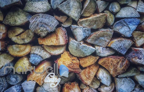 Image of Piles Of Wood Art Wall Murals Wallpaper Decals Prints Decor IDCWP-JB-000398