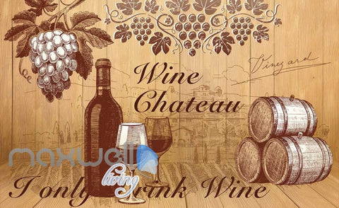 Image of retro wallpaper wine design Art Wall Murals Wallpaper Decals Prints Decor IDCWP-JB-000473
