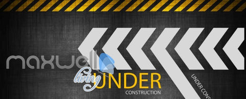 Image of wallpaper graphic design of under construction sign Art Wall Murals Wallpaper Decals Prints Decor IDCWP-JB-000489