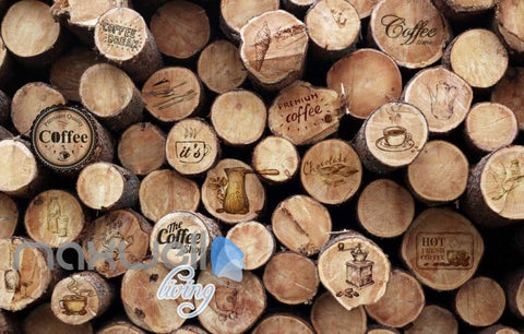 Image of 3d graphic wallpaper design wood pile Art Wall Murals Wallpaper Decals Prints Decor IDCWP-JB-000536