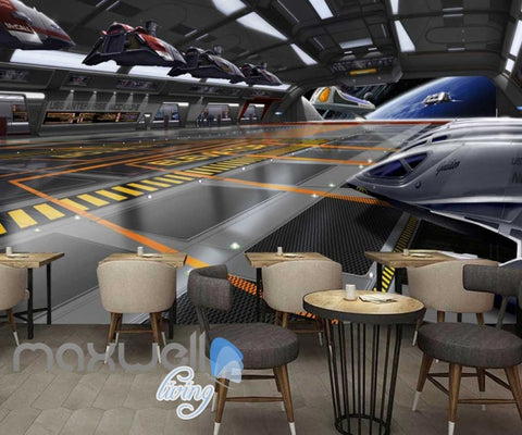 Image of 3d wallpaper space view from a park spaceships Art Wall Murals Wallpaper Decals Prints Decor IDCWP-JB-000560