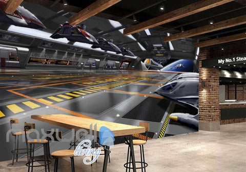 Image of 3d wallpaper space view from a park spaceships Art Wall Murals Wallpaper Decals Prints Decor IDCWP-JB-000560