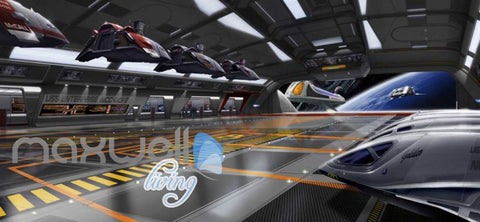 Image of 3d wallpaper space view from a park spaceships Art Wall Murals Wallpaper Decals Prints Decor IDCWP-JB-000560