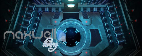 Image of 3d wallpaper of a window of a space ship Art Wall Murals Wallpaper Decals Prints Decor IDCWP-JB-000561