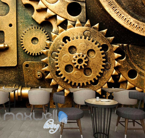 Image of 3d wallpaper of rotten retro gear Art Wall Murals Wallpaper Decals Prints Decor IDCWP-JB-000563