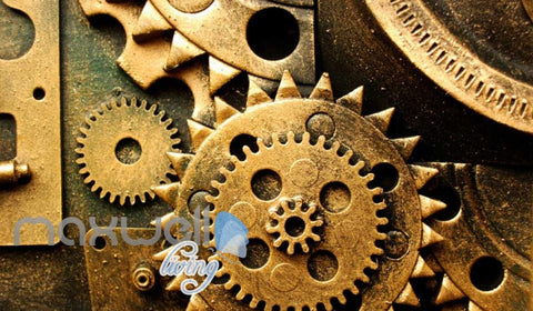 Image of 3d wallpaper of rotten retro gear Art Wall Murals Wallpaper Decals Prints Decor IDCWP-JB-000563