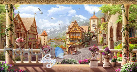Image of wallpaper german city view Art Wall Murals Wallpaper Decals Prints Decor IDCWP-JB-000608