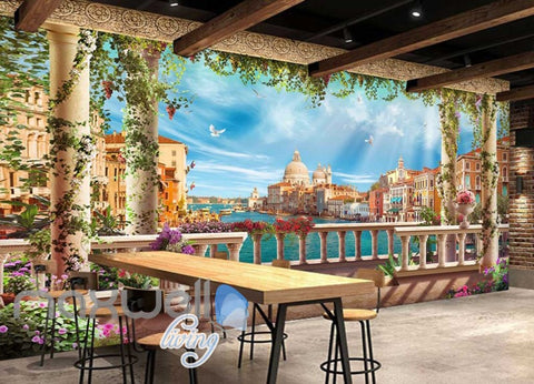 Image of wallpaper venice city view Art Wall Murals Wallpaper Decals Prints Decor IDCWP-JB-000609