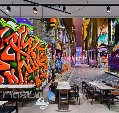 Image of 3d wallpaper graffiti street Art Wall Murals Wallpaper Decals Prints Decor IDCWP-JB-000619