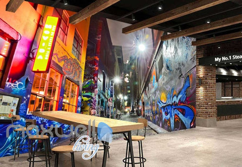 Image of 3d wallpaper graffiti street Art Wall Murals Wallpaper Decals Prints Decor IDCWP-JB-000620