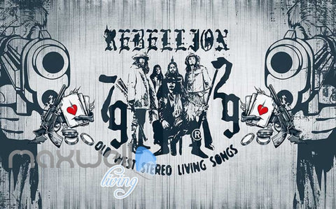 Image of graphic design wallpaper rebellion drawing on white wall Art Wall Murals Wallpaper Decals Prints Decor IDCWP-JB-000628