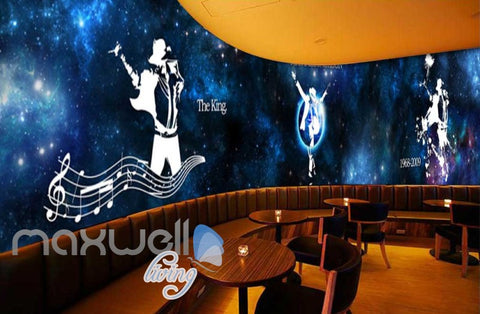 Image of Michael Jackson The King Over A Stellar Sky Art Wall Murals Wallpaper Decals Prints Decor IDCWP-JB-000677