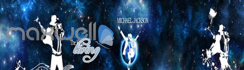 Image of Michael Jackson The King Over A Stellar Sky Art Wall Murals Wallpaper Decals Prints Decor IDCWP-JB-000677