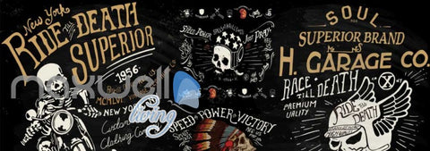 Image of Rock Metal Poster With Skulls Art Wall Murals Wallpaper Decals Prints Decor IDCWP-JB-000738