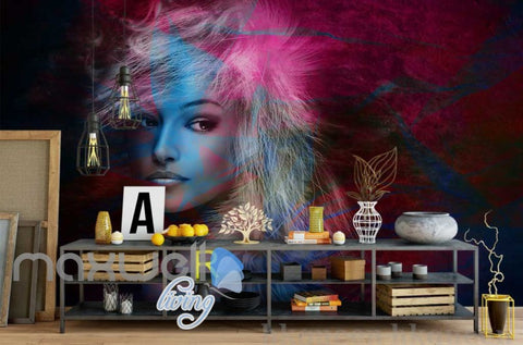 Image of Graphic Design Of Portrait Of Woman Art Wall Murals Wallpaper Decals Prints Decor IDCWP-JB-000749