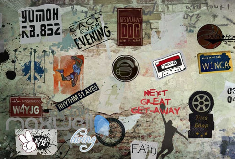 Image of 3D Collague Posters On Damage Wall Art Wall Murals Wallpaper Decals Prints Decor IDCWP-JB-000758