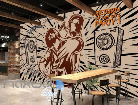 Image of Graphic Design Rappers Speakers Gun Art Wall Murals Wallpaper Decals Prints Decor IDCWP-JB-000785