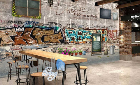 Image of Graffiti On Wall Art Wall Murals Wallpaper Decals Prints Decor IDCWP-JB-000786