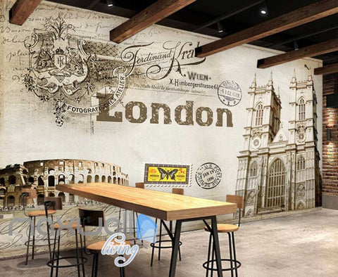 Image of Sepia Colosseum Notre Dame Cathedral Art Wall Murals Wallpaper Decals Prints Decor IDCWP-JB-000796