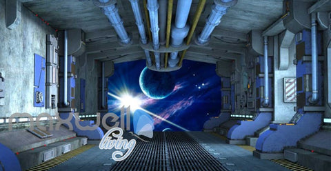 Image of View Planets From Spaceship Art Wall Murals Wallpaper Decals Prints Decor IDCWP-JB-000813