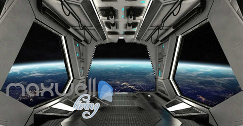 Image of View Planets From Spaceship Art Wall Murals Wallpaper Decals Prints Decor IDCWP-JB-000815