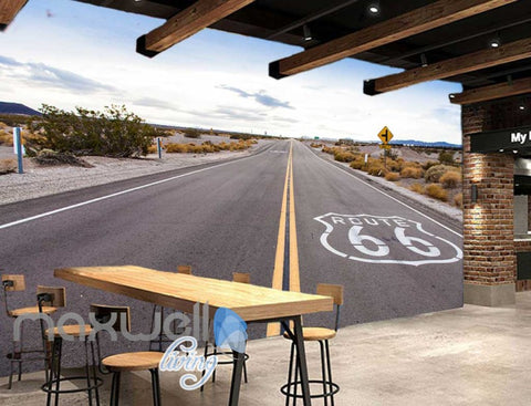 Image of Landscape Of Open Road Art Wall Murals Wallpaper Decals Prints Decor IDCWP-JB-000834