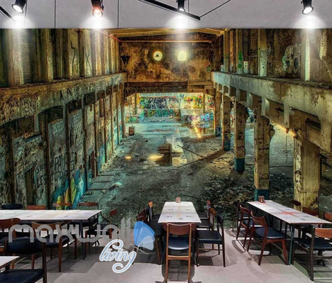 Image of Photograph Abandoned Building Art Wall Murals Wallpaper Decals Prints Decor IDCWP-JB-000835