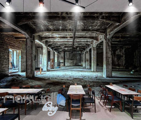 Image of Photograph Abandoned Building Art Wall Murals Wallpaper Decals Prints Decor IDCWP-JB-000836
