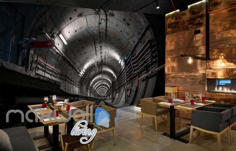 Image of Photograph Underground Tunnel Art Wall Murals Wallpaper Decals Prints Decor IDCWP-JB-000842