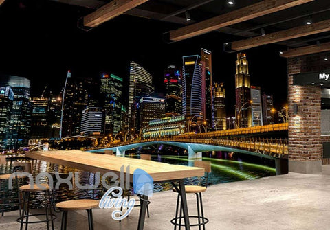 Image of Landscape City Night Art Wall Murals Wallpaper Decals Prints Decor IDCWP-JB-000843