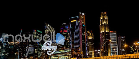 Image of Landscape City Night Art Wall Murals Wallpaper Decals Prints Decor IDCWP-JB-000843