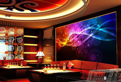 Image of Colorful Circle Pattern Ktv Club Art Wall Murals Wallpaper Decals Prints Decor IDCWP-JB-000879