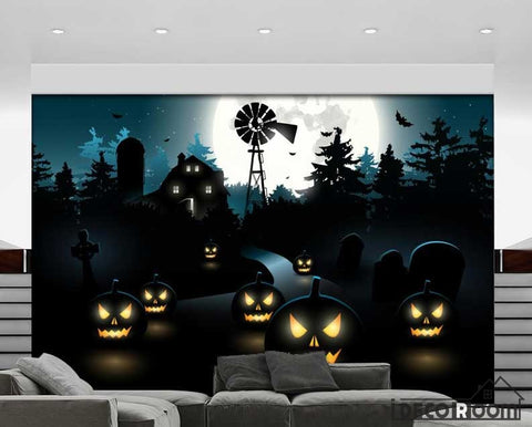 Image of Graphic Design Halloween Theme Art Wall Murals Wallpaper Decals Prints Decor IDCWP-JB-000882