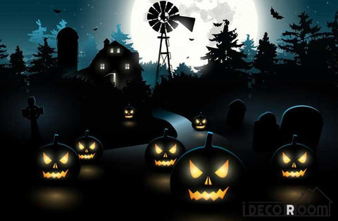 Image of Graphic Design Halloween Theme Art Wall Murals Wallpaper Decals Prints Decor IDCWP-JB-000882