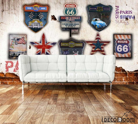 Image of 3D Collage Metal Art Wall Murals Wallpaper Decals Prints Decor IDCWP-JB-000887