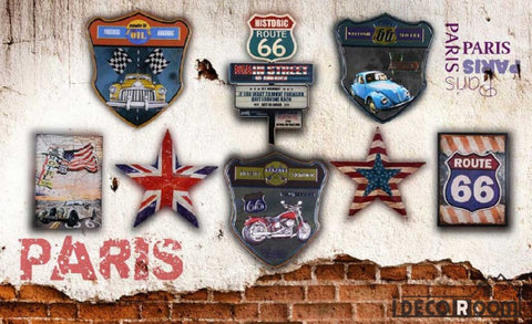 Image of 3D Collage Metal Art Wall Murals Wallpaper Decals Prints Decor IDCWP-JB-000887