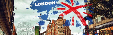 Image of 3D London View Red Bus Restaurant Coffee Art Wall Murals Wallpaper Decals Prints Decor IDCWP-JB-000909