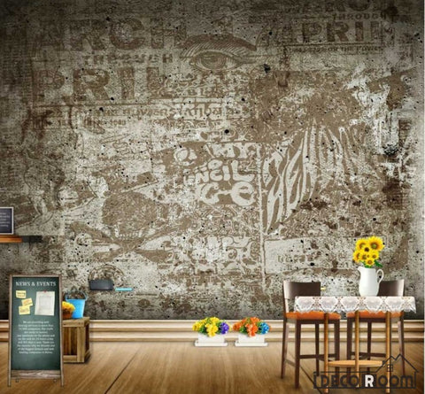 Image of Graphic Design Wall Collage Living Room Restaurant Art Wall Murals Wallpaper Decals Prints Decor IDCWP-JB-000957