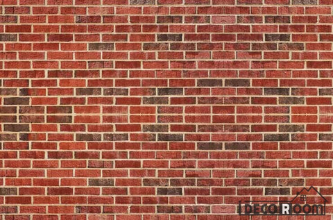Image of Red Brick Wall Pattern Living Room Art Wall Murals Wallpaper Decals Prints Decor IDCWP-JB-000965