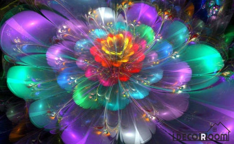 Image of Colorful Flower KTV Club Mural IDCWP-JB-000974