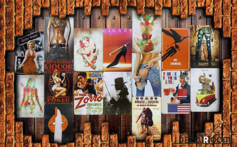 Image of Broke Brick Wall 3D Posters Living Room Art Wall Murals Wallpaper Decals Prints Decor IDCWP-JB-000979