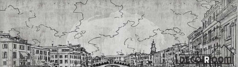 Image of Drawing Venice On Wall Restaurant Art Wall Murals Wallpaper Decals Prints Decor IDCWP-JB-000983