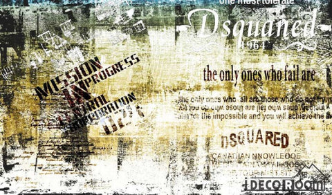 Image of Bricolage Yellow Wall Living Room Art Wall Murals Wallpaper Decals Prints Decor IDCWP-JB-001010