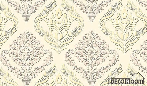 Image of Golden Frame Fancy Pattern Wallpaper Living Room Art Wall Murals Wallpaper Decals Prints Decor IDCWP-JB-001090