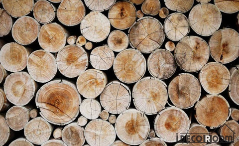 Image of Pile Of Wood Poster Restaurant Art Wall Murals Wallpaper Decals Prints Decor IDCWP-JB-001114